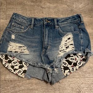 High rise shorts